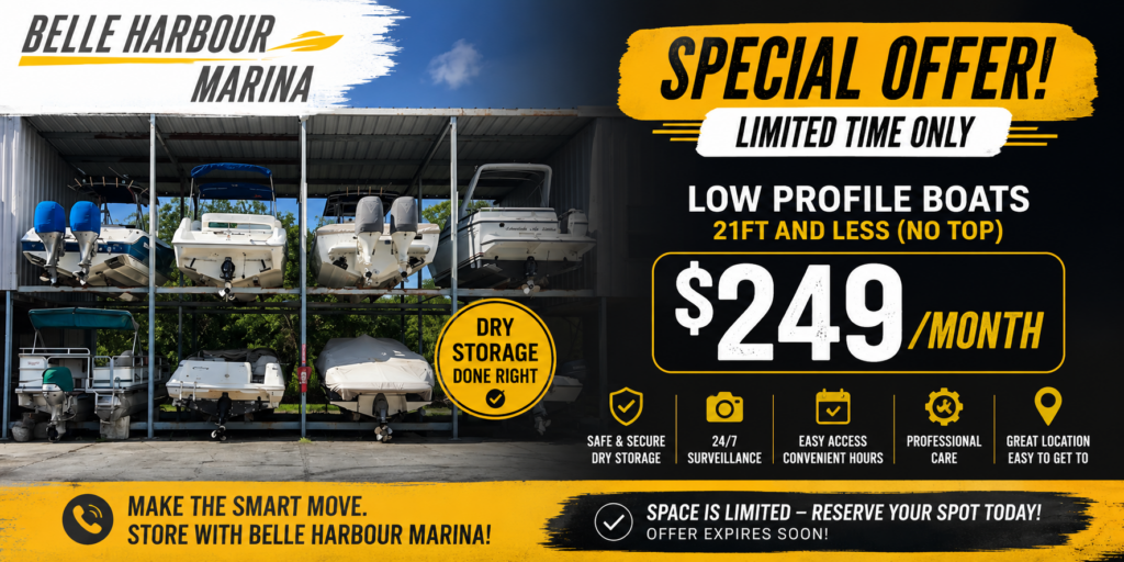21' or less boat storage special
